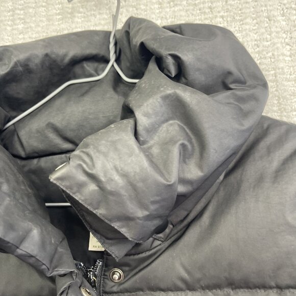 Lacoste Quilted Down Puffer Coat Snap Women's Size 38 Black Convertible Collar - Picture 7 of 15